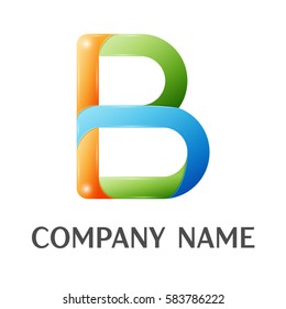 B letter colorful logo