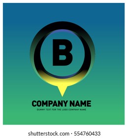 B letter colorful logo in the circle. Vector design template elements for your application or company identity.