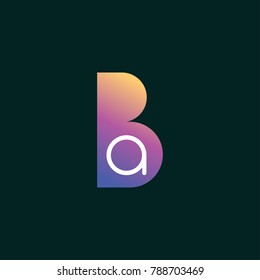B and a letter combination vector illustration. Monogram