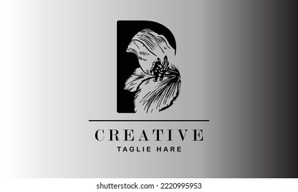 B letter creative brand, minimal professional, company logo, vector, realistic logo design