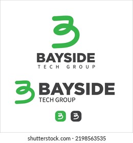b letter creative green logo design. Creative modern stylish colorful trendy logo design 2022.