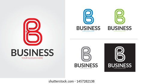 B letter creative and minimalist logo template Set