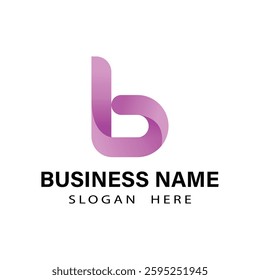 B letter Creative vector templates abstract typography colorful logo design
