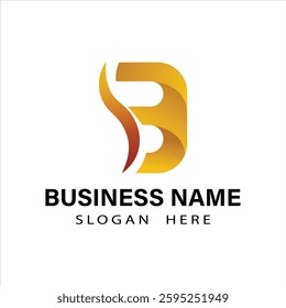 B letter Creative vector templates abstract typography colorful logo design
