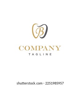B Letra Dental Elegant Vector logotipo icono vector Template.eps
