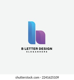 símbolo de color de gradiente de diseño de letras