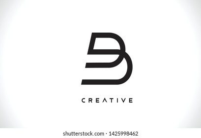 B Letter Design Logo with Creative Modern Trendy Minimalist Monogram Style Vector Illustration.