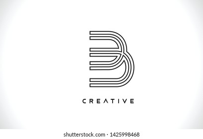 B Letter Design Logo with Creative Modern Trendy Minimalist Monogram Style Vector Illustration.
