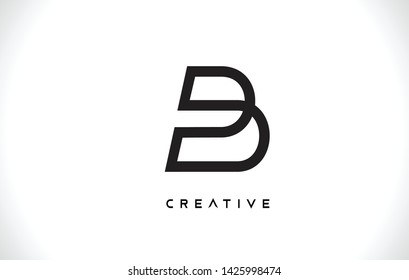 Vector Letter Bb Uppercase Minimalist Art Stock Vector (Royalty Free ...