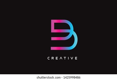 B Letter Design Logo with Creative Modern Trendy Minimalist Monogram Style Vector Illustration.