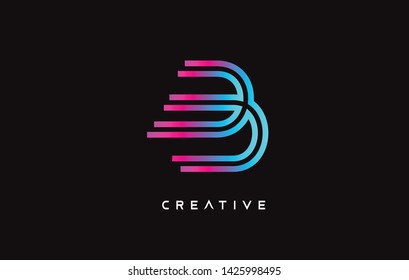 B Letter Design Logo with Creative Modern Trendy Minimalist Monogram Style Vector Illustration.