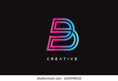 B Letter Design Logo with Creative Modern Trendy Minimalist Monogram Style Vector Illustration.