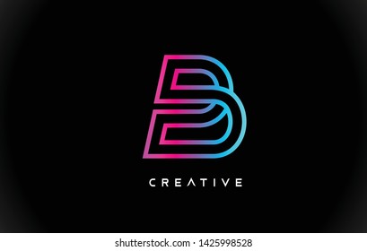 B Letter Design Logo with Creative Modern Trendy Minimalist Monogram Style Vector Illustration.