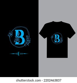 Camiseta de diseño de letras B, diseño de logotipo de letras creativas,d diseño para la impresión de camisetas 