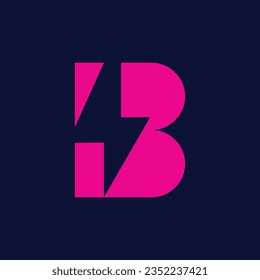 B Letter Design Vector Illustration Modern Monogram