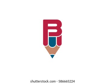 B Letter Education Logo Design Vector Stock Vector (Royalty Free ...