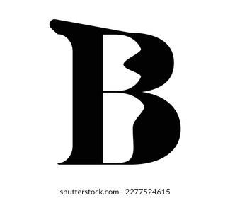 Vector de diseño de logotipo de elementos de letra B