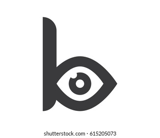 B Letter Eye Logo Stock Vector (Royalty Free) 615205073 | Shutterstock