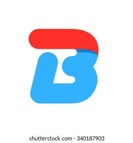 B letter with fast speed line. Design template elements for your application or corporate identity.