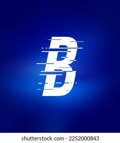 B-Brief-Schnell-Logo. Animierte Briefe. Techniketiketten, Schlagzeilen, Sportplakate, Buch- und Bannerdesign usw.