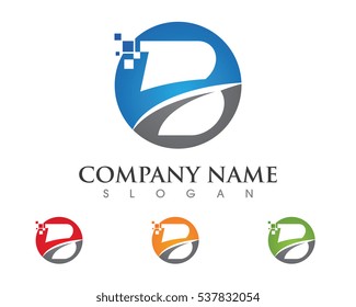 B Letter Faster Logo template
