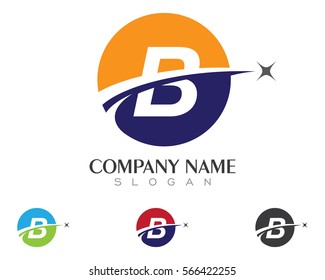 B Letter Faster Logo Template vector icon illustration design