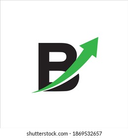 B letter financial logo design vector