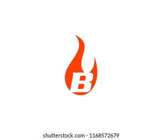 B Letter Flame Logo Design Fire Stock Vector (Royalty Free) 1168572679 ...