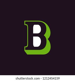 B Letter Font Alphabet Character Design Stock Vector (Royalty Free ...