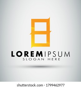 B letra gradiente de oro diseño de logotipo elegante