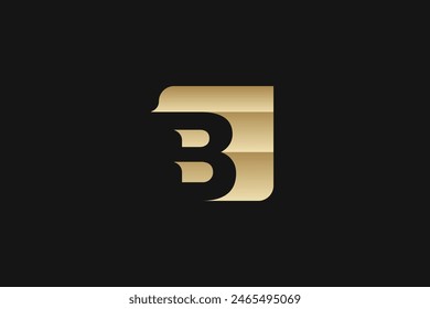 B Letter Gold Vector Trademark Brand Logo