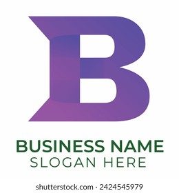 b letter gradient abstract logo 