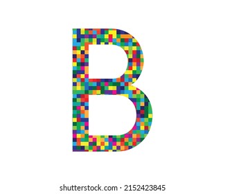 B Letter Gradient Box Vector Design  Template.