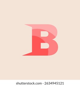 B letter with gradient color