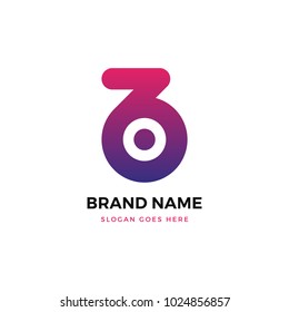 B Letter Gradient Logo Design