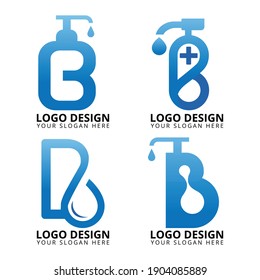 B Letter Hand Sanitizer Logo.eps