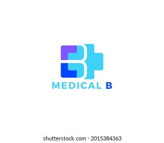 B Letter Health Medical Logo Design Stock Vector (Royalty Free ...