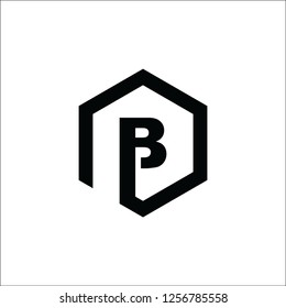B Letter Hexagonal