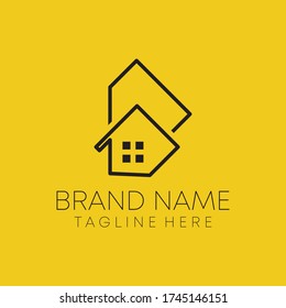 b logotipo de casa de carta. creativa línea moderna b letra el logotipo de la casa inmobiliaria icónico vector. icono de inicio 
