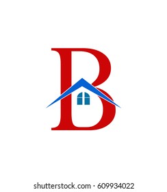 B letter home logo design