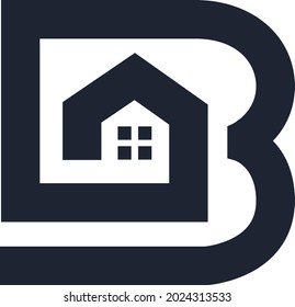 B Letter home logo template