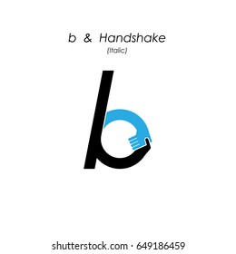 B - letter icon abstract logo design vector template.Business offer,partnership icon.Vector illustration