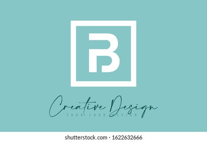 B Letter Icon Design With Creative Modern Look and Teal Background.  Vector Illustration.