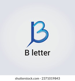 B Letter Icon Design Single-Einzellogos Design Marke Corporate Identity Verschiedene Farben Bearbeitbare Vorlage Vektor Monogram-Illustration-Branding auf hellFarbverlauf-Hintergrund
