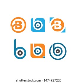 B Letter Icon Design Vector Illustration