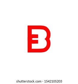 B letter icon initial logo design vector template