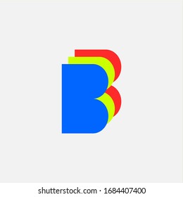 B letter icon logo vector design template