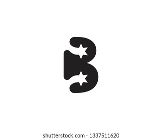 B letter icon template