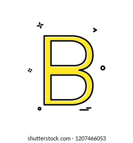 b letter icon vector design