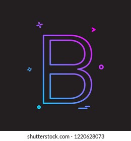 b letter icon vector design